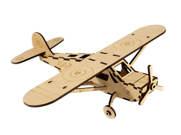 Wooden Toy Plane Puzzle – Retro Plane Model Home Decor
