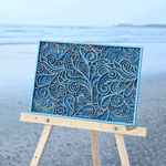 Nature’s Harmony: Handcrafted Wooden Mandala Frame image 1