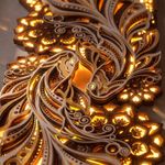 Dual Fish 3D Multi-Layered Wooden Mandala Wall Art Frame with Remote-Controlled LED Backlight image 5