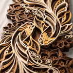 Dual Fish 3D Multi-Layered Wooden Mandala Wall Art Frame with Remote-Controlled LED Backlight image 6