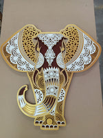 Elephant Mandala frame with lights OFF raw image image 6