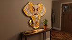3D Layered Wooden Elephant Mandala Wall Art with LED Lights image 3