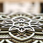 Floral Inspired Multi-Layered Wooden Mandala image 9