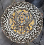 Illuminated Wooden Lotus Mandala Wall Frame (Warm LED Edition) image 6
