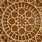 Flowered Multi Layered Wooden Mandala image 4