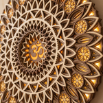 OM Mandala Multi Layered Mandala with LED lights image 7
