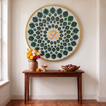 Divine Peacock Feather Om Mandala Wall Art – Backlit LED Illuminated Spiritual Decor with Remote Control image 3
