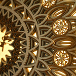 Ram Mantra Wooden Mandala with LED – Spiritual Home Decor image 2