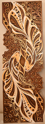 Dual Fish 3D Multi-Layered Wooden Mandala Wall Art Frame with Remote-Controlled LED Backlight image 8