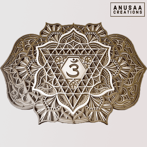 Om Mantra Multi Layered Wooden Mandala – 14.5″ x 20.1″ inches
