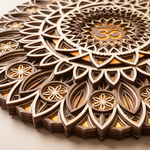 OM Mandala Multi Layered Mandala with LED lights image 3