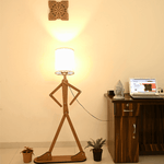 Wooden Floor Lamp with movable Arms & Legs with LED Bulb Included image 6