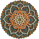 Floral Inspired Multi-Layered Wooden Mandala