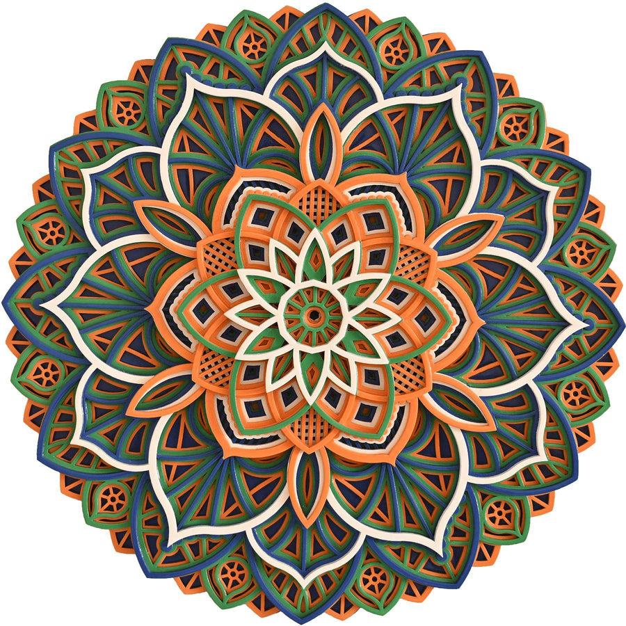 Floral Inspired Multi-Layered Wooden Mandala