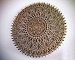 Flowered Multi Layered Wooden Mandala – 15″ x 15″ Inches image 2