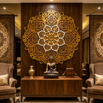 3D Multi-Layered Wooden Bodhi Tree Mandala Wall Art with LED Backlight | Premium 10-Layer Laser Cut Spiritual Relief Frame image 1