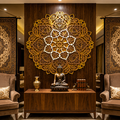 3D Multi-Layered Wooden Bodhi Tree Mandala Wall Art with LED Backlight | Premium 10-Layer Laser Cut Spiritual Relief Frame