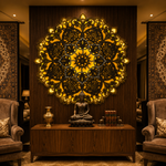 3D Multi-Layered Wooden Bodhi Tree Mandala Wall Art with LED Backlight | Premium 10-Layer Laser Cut Spiritual Relief Frame image 2