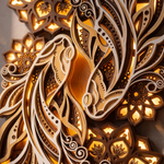 Dual Fish 3D Multi-Layered Wooden Mandala Wall Art Frame with Remote-Controlled LED Backlight image 7