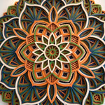 Floral Inspired Multi-Layered Wooden Mandala image 8