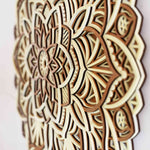 Floral Inspired Multi-Layered Wooden Mandala image 6