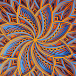 Flowered Multi Layered Wooden Mandala – 15″ x 15″ Inches image 3