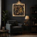 Layered Guitar Mandala Frame – Intricate Musical Wall Art image 3