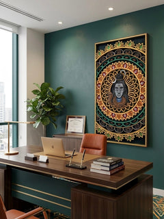 Premium Multi-Layered Wooden Shiva Mandala Wall Art