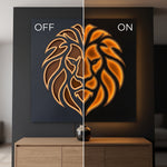 Majestic Lion 3D Multi-Layered Backlit Wooden Wall Art | Illuminated Wild Animal Relief Frame image 4