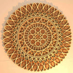 Flowered Multi Layered Wooden Mandala image 1