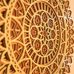 Flowered Multi Layered Wooden Mandala image 3
