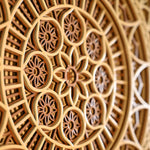 Flowered Multi Layered Wooden Mandala image 2