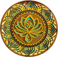 OM Lotus Mandala: Tranquil Illumination with LED Lights as optional