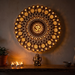 OM Mandala Multi Layered Mandala with LED lights image 2