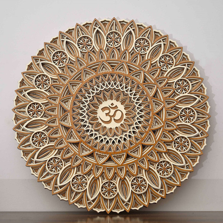 Om Mantra Multi Layered Wooden Mandala