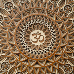 Om Mantra Multi Layered Wooden Mandala image 4