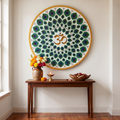 Divine Peacock Feather Om Mandala Wall Art – Backlit LED Illuminated Spiritual Decor with Remote Control