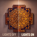 Shree Yantra LED Wall Decor Wooden Mandala Wall Art for Home & Office | Vastu Spiritual Wall Hanging with Lights image 3