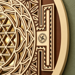 Shree Yantra Wooden Wall Art with Gold Mirror Finish image 2