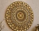 Premium Multi Layered Swastik Mandala Wall Frame with LED Lights – Wooden Spiritual Wall Decor for Home & Office image 2