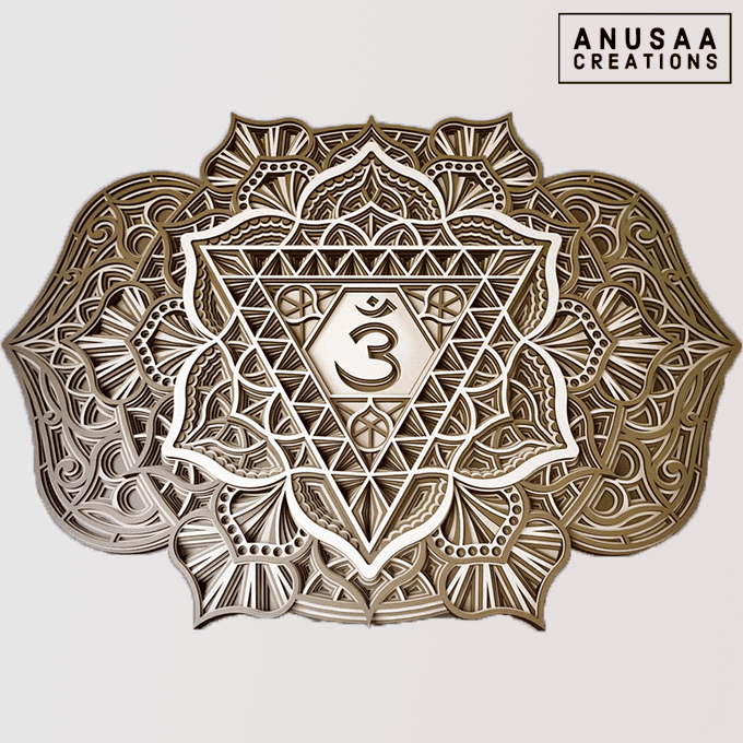 Om Mantra Multi Layered Wooden Mandala – 14.5″ x 20.1″ inches