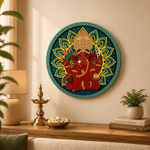 Siddhivinayak Ganapati Multi Layered Mandala Frame – Premium Wooden Wall Decor image 1