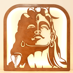 Adiyogi LED Wall Hanging Frame – Divine Ambient Lighting for Home Decor (32″ x 32″, 24″ x 24″, 12″ x 12″)