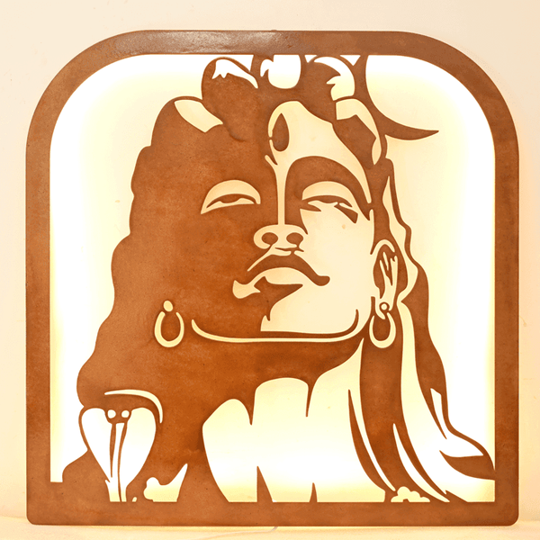 Adiyogi LED Wall Hanging Frame – Divine Ambient Lighting for Home Decor (32″ x 32″, 24″ x 24″, 12″ x 12″)