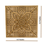 Wooden Mandala Multi Layred Design – 11.5″ x 11.5″ inches image 5