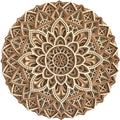 Flower Inspired Multi Layered Wooden Mandala 13.5″ x 13.5″ inches
