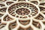 Flower Inspired Multi Layered Wooden Mandala 13.5″ x 13.5″ inches image 2