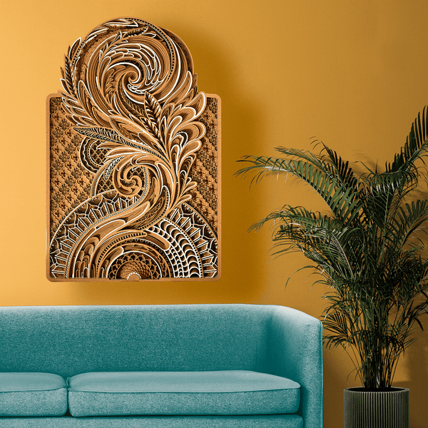 Captivating Nature Inspired Multi-Layered Wooden Mandala: A Mesmerizing Art Journey