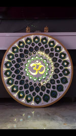 Divine Peacock Feather Om Mandala Wall Art – Backlit LED Illuminated Spiritual Decor with Remote Control video