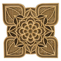 Wooden Mandala multi layred design – 11.5″ x 11.5″ inches